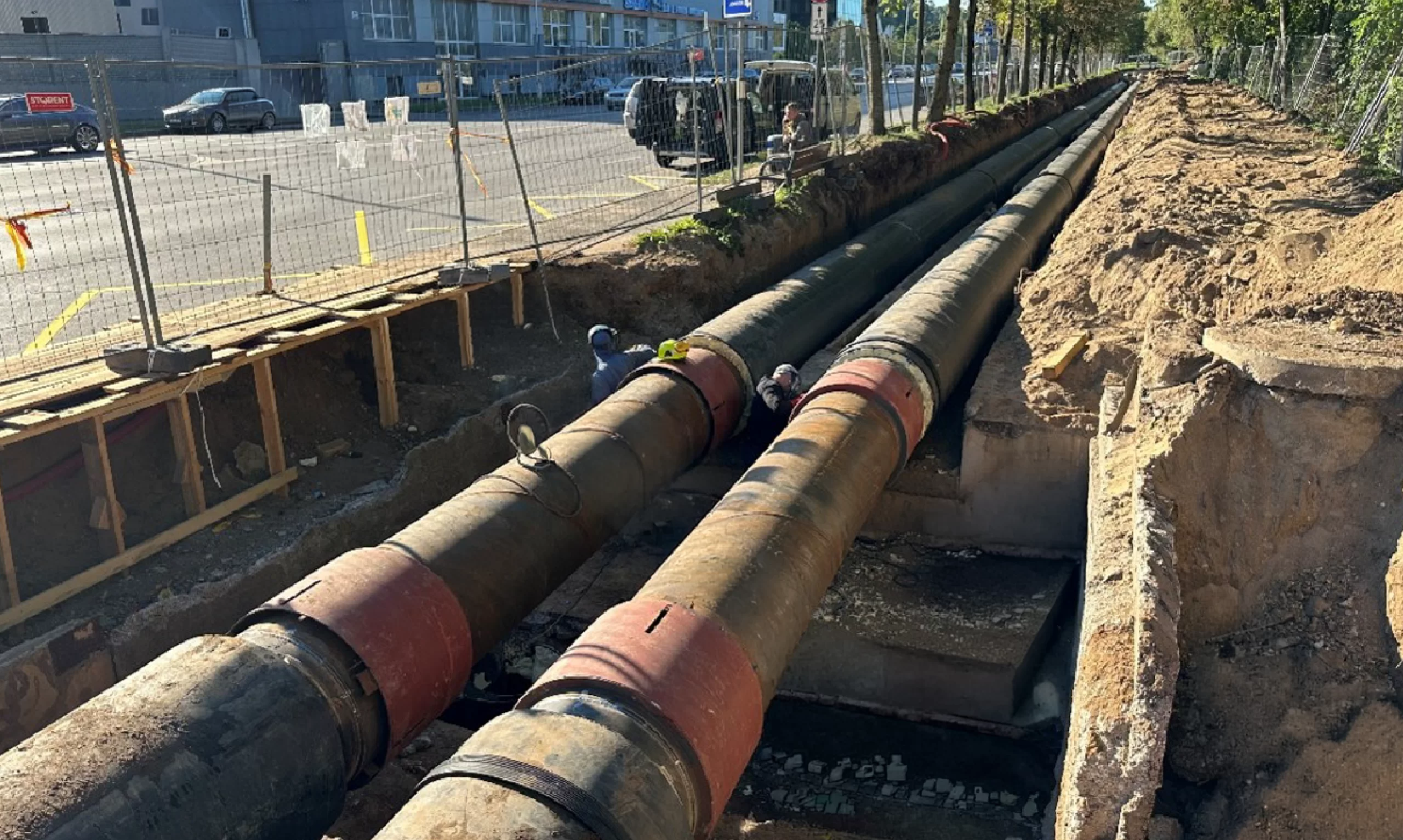 Šilumos tinklų rekonstravimas Jonavos g. Kaune – magistralinės šilumos trasos schema